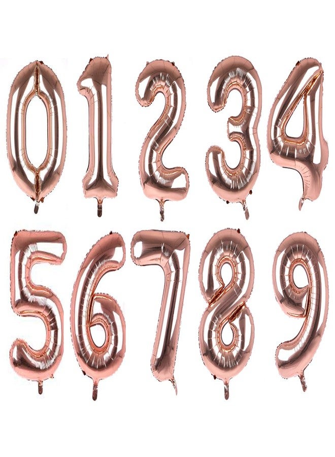 AMFIN Number Foil Balloon - Rose Gold (4 Number) - Image 4